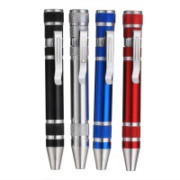 Portable 8 in 1 multi mini screwdriver Set pen Aluminum Tool